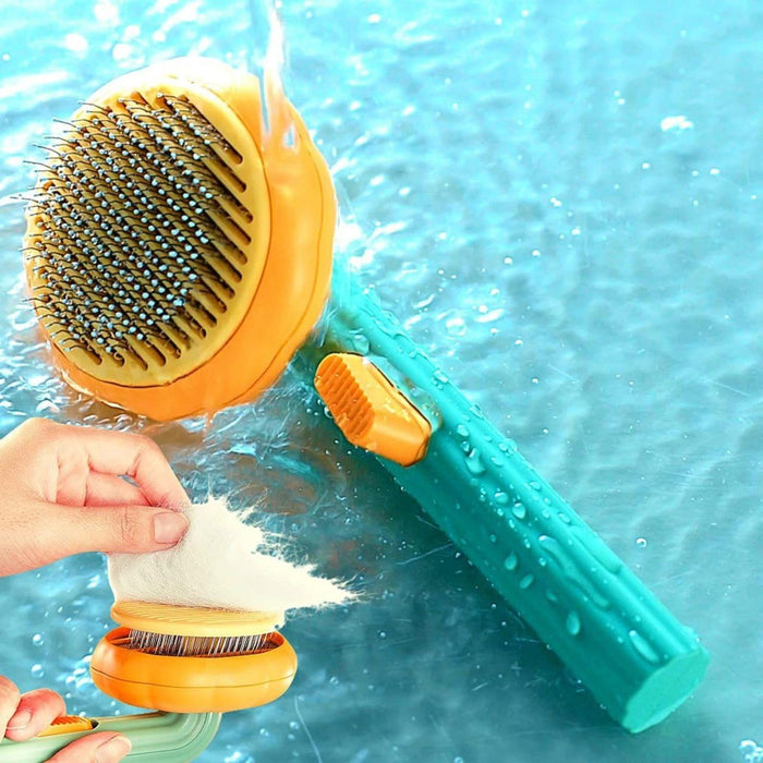 Self-Cleaning Dog Brush for Shedding – Slicker Grooming Brush for Dogs & Cats