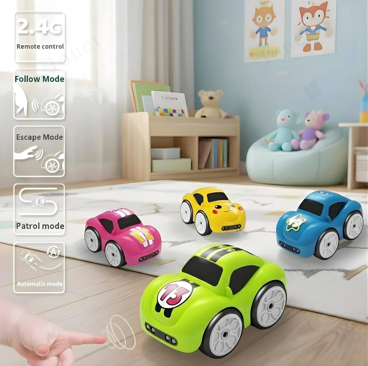 Gesture Control RC Car for Kids – Hand Gesture & Remote Control Toy Car