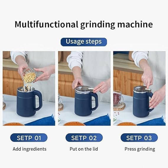 Electric Coffee Grinder Machine for Home – Stainless Steel Blade Grinder for Coffee Beans & Spices