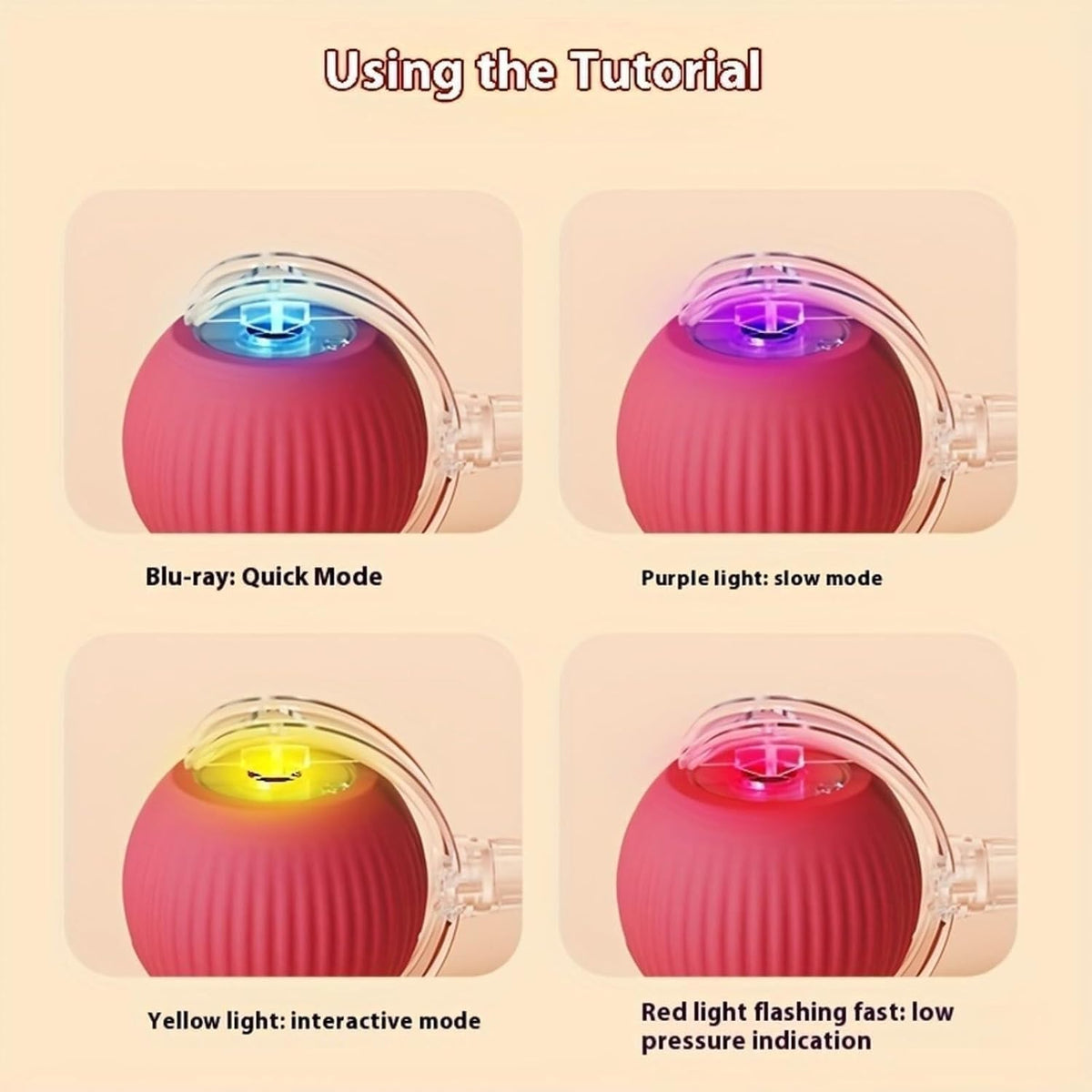 Automatic Rolling Ball Toy for Dogs & Cats – Interactive Dog Ball with LED Light, Rope & USB Charging