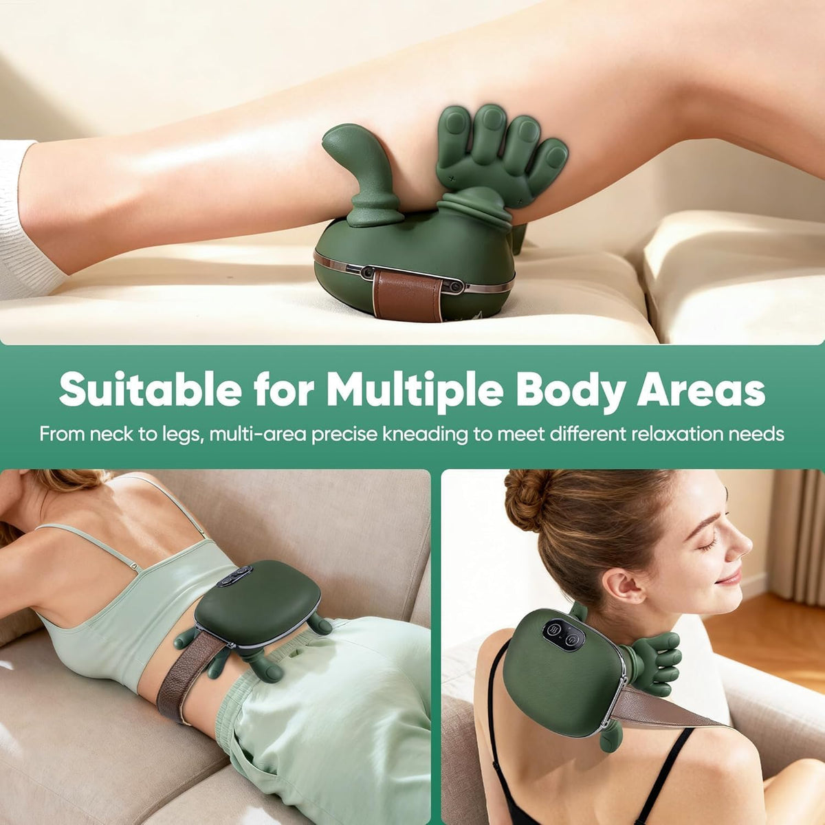 Electric Neck & Shoulder Massager Machine with Heat – 4D Kneading