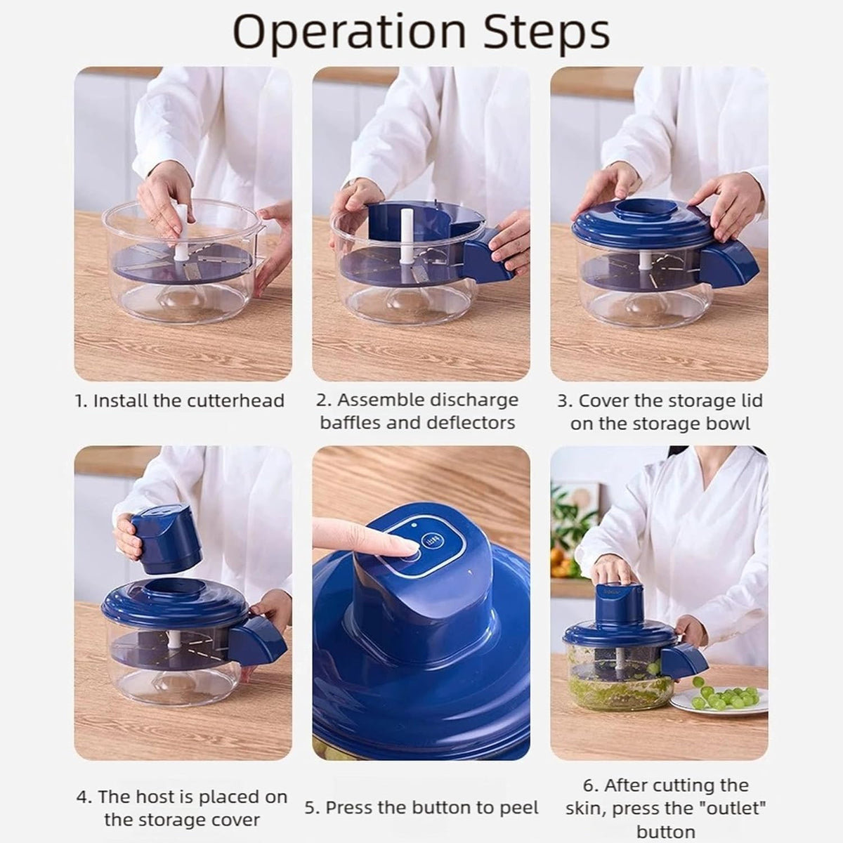 Electric Garlic Chopper & Peeler – USB Rechargeable Mini Chopper Machine